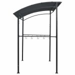Belv�d�re de barbecue - wiens - 215x150x220 cm - anthracite - acier - tissu polyester - r�sistance aux ...