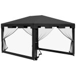 Belv�d�re tente 4 x 3 m jardin belv�d�re avec mur lat�ral en maille pour balcon terrasse en m�tal pe ...