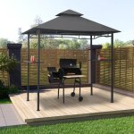 Belv�d�re / tonnelle de barbecue - uu - 240x150x255 cm anthracite acier a1
