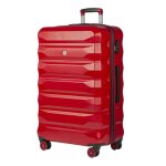 Valise rigide - bemon - nice - 85cm - rouge - 4 roues doubles - extensible 4cm