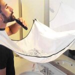 Bemsm - tablier  barbe bavoir  barbe tablier rasage cape de barbier bavoir rasage avec ventouse - blanc ...