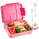 Bento enfant lunch box en plastique avec compartiment botes  bento 1300ml pour adulte enfant