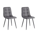 Benyled lot de 2 chaises de salle à manger (simili cuir) chaises de cuisine rembourrées avec pieds en ... Benyled lot de 2 chaises de salle à manger (simili cuir) chaises de cuisine rembourrées avec pieds en ...