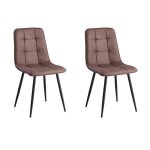 Benyled lot de 2 chaises de salle à manger (simili cuir) chaises de cuisine rembourrées avec pieds en ... Benyled lot de 2 chaises de salle à manger (simili cuir) chaises de cuisine rembourrées avec pieds en ...