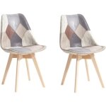 Benyled lot de 2 chaises de salle  manger en tissu chaises de cuisine scandinaves en lin avec pieds ...