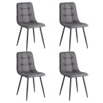Benyled lot de 4 chaises de salle à manger (simili cuir) chaises de cuisine rembourrées avec pieds en ... Benyled lot de 4 chaises de salle à manger (simili cuir) chaises de cuisine rembourrées avec pieds en ...