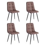 Benyled lot de 4 chaises de salle  manger (simili cuir) chaises de cuisine rembourres avec pieds en ...