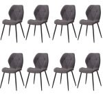 Benyled lot de 8 chaises de salle  manger en lin tapisses chaises dappoint pour dner dans la cuisine ...