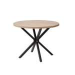 Benyled table ronde avec pieds robustes en forme de x 100cm * 100cm * 76. 5cm pour cuisine petit espace ...