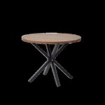 Benyled table ronde avec pieds robustes en forme de x 100cm * 100cm * 76. 5cm pour cuisine petit espace ...
