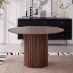 Benyled table de salle  manger pour 4 - 6 personnes table de cuisine ronde de 120 cm avec socle en bois ...