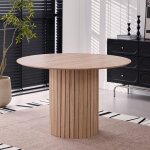 Benyled table de salle  manger pour 4 - 6 personnes table de cuisine ronde de 120 cm avec socle en bois ...
