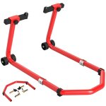 Bquille roue avant arrire - homcom - charge 390 kg - avec bras rglable en acier - fourche en forme ...