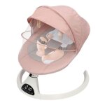 Berceau lectrique pour bb - chaise  bascule lectrique pour bb - rose - avec cran tactile tlcommande ...