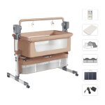 Berceau lectrique lit bebe - magic zc - balanoire  5 vitesses lit cododo multifonctionnel bluetooth ...