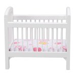 Berceau de poupée en bois coffre - fort mignon brillant vif miniature pour maison de poupée 1:12 blanc ... Berceau de poupée en bois coffre - fort mignon brillant vif miniature pour maison de poupée 1:12 blanc ...