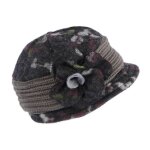 Beret chapeau laine femme gris et rouge bonnet toque hiver renya - gris Beret chapeau laine femme gris et rouge bonnet toque hiver renya - gris