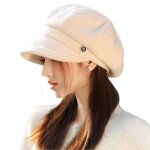 Bret femme visire - 1 pice bouffant hiver - blanc - convient pour femme coiffure hiver
