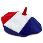 Béret polyester cocorico france supporter adulte - blanc - cocorico france Béret polyester cocorico france supporter adulte - blanc - cocorico france
