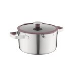 Berghoff home faitout 24 cm avec couvercle acier inoxydable compatible induction four 180�c poign�es ...