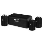 Boîte à pain et bocaux - berlingerhaus - bh - 6754 - acier inoxydable - noir / argent - set de 4 pièces ... Boîte à pain et bocaux - berlingerhaus - bh - 6754 - acier inoxydable - noir / argent - set de 4 pièces ...