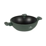 Berlingerhaus po�le wok avec couvercle et surface en titane 30 cm vert mat collection bh - 8160