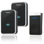 [pas besoin de piles] sonnette sans fil kit de carillon lectronique tanche avec 2 rcepteurs enfichables ...