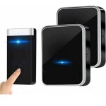 [pas besoin de piles]sonnette sans fil sonnette de porte �tanche kit de carillon electronique avec 2 ...