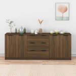 Best buffet de rangement enfilade - buffets 3 pcs chêne marron - bois dingénierie fr2821 Best buffet de rangement enfilade - buffets 3 pcs chêne marron - bois dingénierie fr2821
