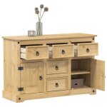Best buffet de rangement enfilade - buffet corona 115x40x76 cm bois massif de pin fr6054