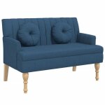 Best - home banc banquette bout de lit - avec coussins bleu 113x645x755 cm tissu1parcel5200 Best - home banc banquette bout de lit - avec coussins bleu 113x645x755 cm tissu1parcel5200