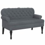 Best - home banc banquette bout de lit - avec dossier gris foncé 1195x645x75 cm velours1parcel4779 Best - home banc banquette bout de lit - avec dossier gris foncé 1195x645x75 cm velours1parcel4779