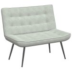 Best - home banc banquette bout de lit - gris clair 110x74x84 cm velours1parcel1538