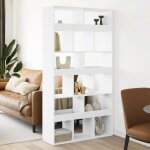 Best - home biblioth�que pour livre / dvd - armoire � livres - cloison de s�paration blanc 100x33x1875cm ...