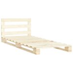 Best - home meuble de chambre - uu - cadre de lit de palette sans matelas - 90x200 cm bois pin massif ...