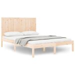 Best - home meuble de chambre - uu - cadre de lit sans matelas - 140x190 cm bois de pin massif hh13085 ...