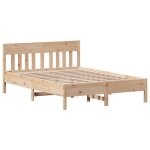 Best - home meuble de chambre - uu - cadre de lit sans matelas - 140x190 cm bois de pin massif hh14851 ...