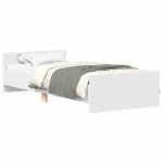 Best - home meuble de chambre - uu - cadre de lit sans matelas - blanc 90x190 cm bois ding�nierie hh14771 ...