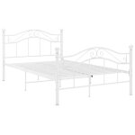Best - home meuble de chambre - uu - cadre de lit sans matelas - blanc m�tal 120x200 cm hh13856