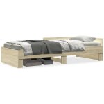 Best - home meuble de chambre - uu - cadre de lit sans matelas - ch�ne sonoma 90x190 cm hh14901