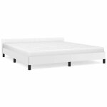Best - home meuble de chambre - uu - cadre de lit avec t�te de lit sans matelas - blanc 160x200 cm hh14212 ...