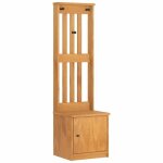 Best - home portemanteau dentr�e meuble de rangement pour couloir sandnes 45x40x1595 cm bois massif pin1parcel ...