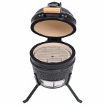 Best seller barbecue  fumoir kamado 2 - en - 1 cramique 56 cm noir - barbecues - 7370549