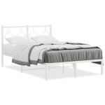Bestlit adulte / sommier � lattes blanc cadre de lit m�tal - sans matelas - et t�te de lit blanc 120 ...