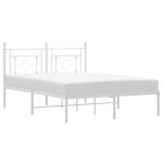 Bestlit adulte / sommier  lattes blanc cadre de lit mtal - sans matelas - et tte de lit blanc 140 ...