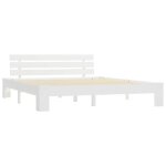 Bestlit adulte / sommier � lattes blanc cadre de lit - sans matelas - blanc 180 x 200 cm bois massif ...