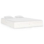Bestlit adulte / sommier  lattes blanc cadre de lit - sans matelas - blanc bois massif 140 x 190 cm ...