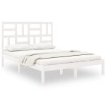 Bestlit adulte / sommier  lattes blanc cadre de lit - sans matelas - blanc bois massif 140 x 190 cm ...