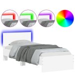 Bestlit adulte / sommier  lattes blanc cadre de lit - sans matelas - avec lumires led blanc 90 x 190 ...
