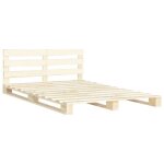 Bestlit adulte / sommier � lattes brun cadre de lit de palette - sans matelas - bois massif pin 180 x ...